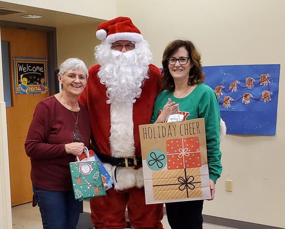 UGI employees with Santa 